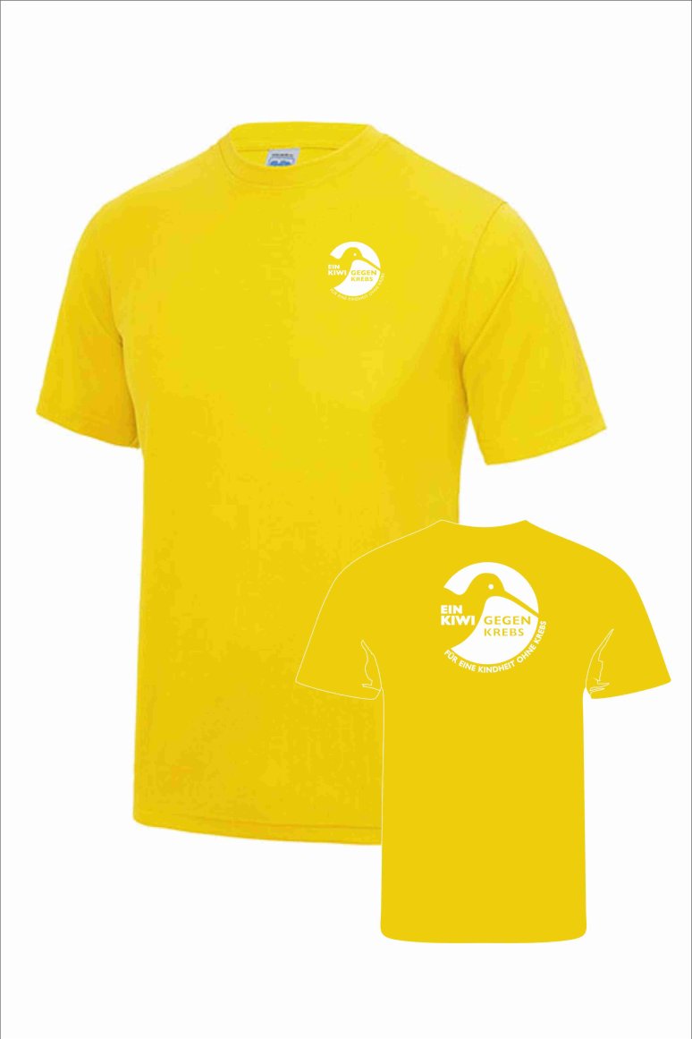 Ein Kiwi gegen Krebs Funktionsshirt Kinder, Logo: klein/groß